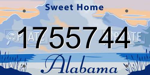 1755744 Alabama License Plate
