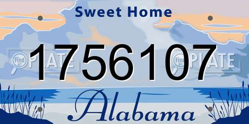 1756107 Alabama License Plate