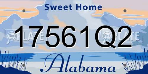 17561Q2 Alabama License Plate