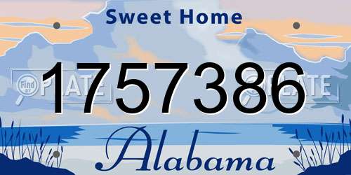 1757386 Alabama License Plate