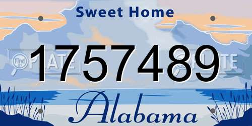 1757489 Alabama License Plate