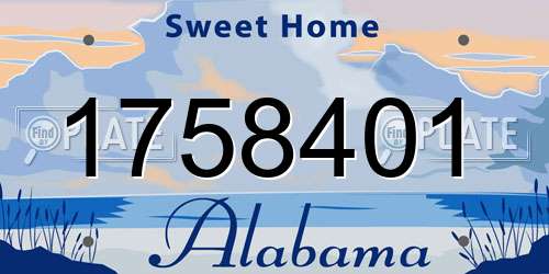 1758401 Alabama License Plate