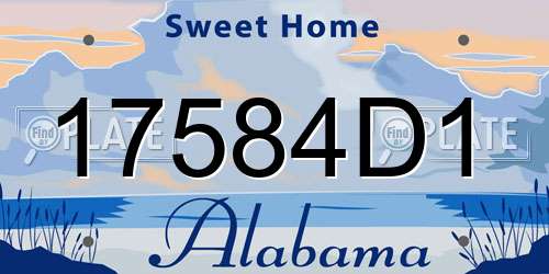 17584D1 Alabama License Plate