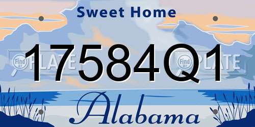 17584Q1 Alabama License Plate