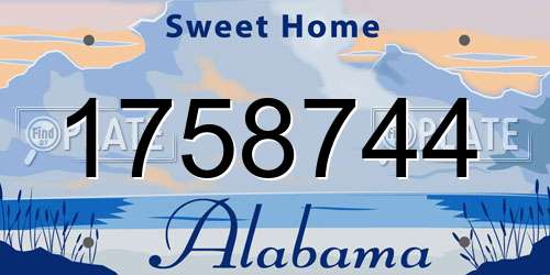 1758744 Alabama License Plate