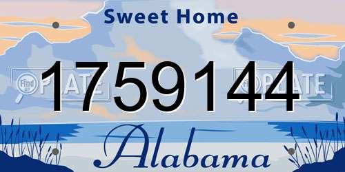 1759144 Alabama License Plate