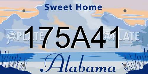 175A41 Alabama License Plate