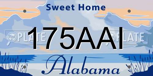 175AAI Alabama License Plate