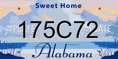 175C72 Alabama License Plate