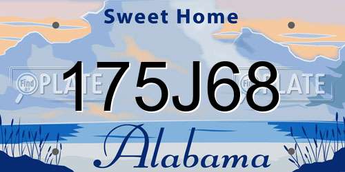 175J68 Alabama License Plate