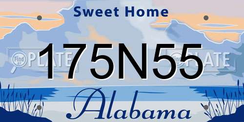 175N55 Alabama License Plate