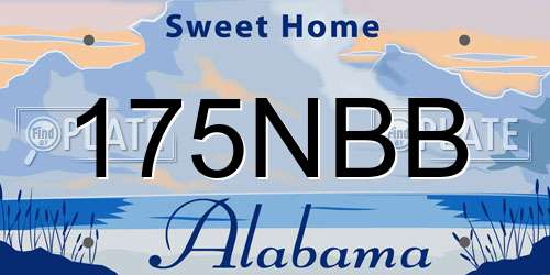 175NBB Alabama License Plate