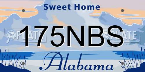 175NBS Alabama License Plate