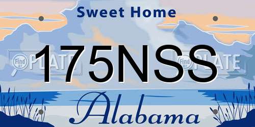 175NSS Alabama License Plate