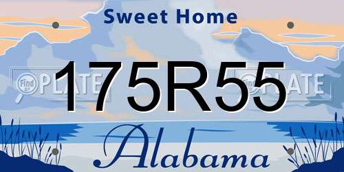 175R55 Alabama License Plate