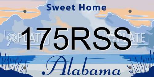 175RSS Alabama License Plate
