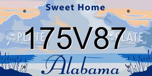 175V87 Alabama License Plate