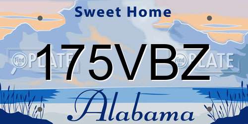 175VBZ Alabama License Plate