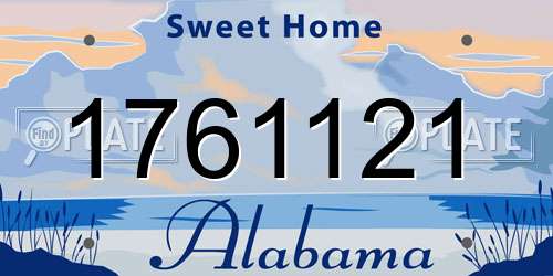 1761121 Alabama License Plate