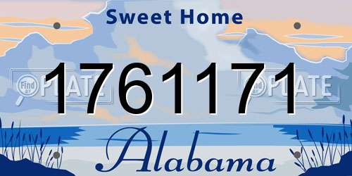 1761171 Alabama License Plate