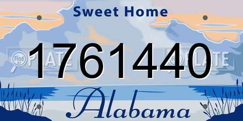 1761440 Alabama License Plate