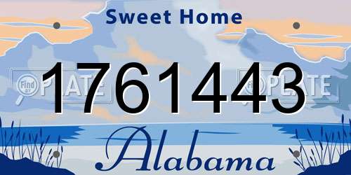 1761443 Alabama License Plate
