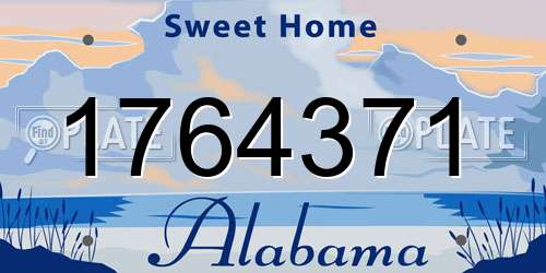 1764371 Alabama License Plate