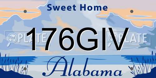176GIV Alabama License Plate