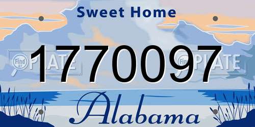 1770097 Alabama License Plate