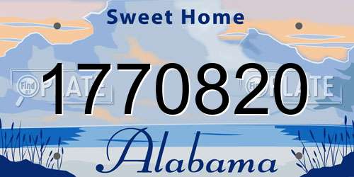 1770820 Alabama License Plate