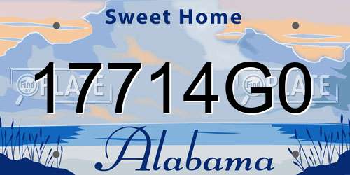 17714G0 Alabama License Plate