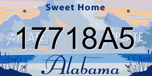 17718A5 Alabama License Plate