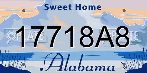 17718A8 Alabama License Plate