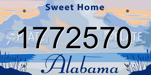 1772570 Alabama License Plate