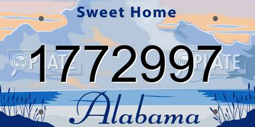 1772997 Alabama License Plate