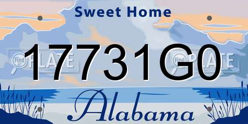 17731G0 Alabama License Plate