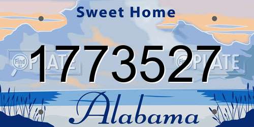 1773527 Alabama License Plate
