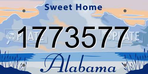 1773577 Alabama License Plate
