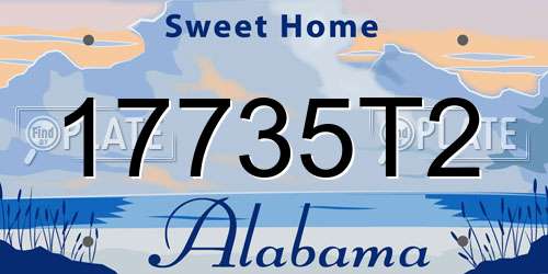 17735T2 Alabama License Plate