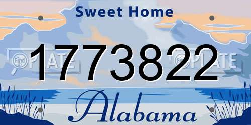 1773822 Alabama License Plate