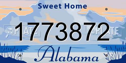 1773872 Alabama License Plate