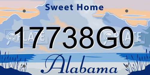 17738G0 Alabama License Plate