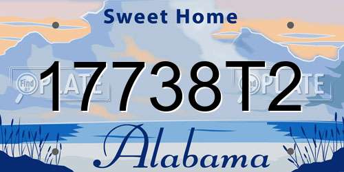17738T2 Alabama License Plate
