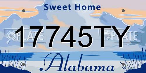17745TY Alabama License Plate