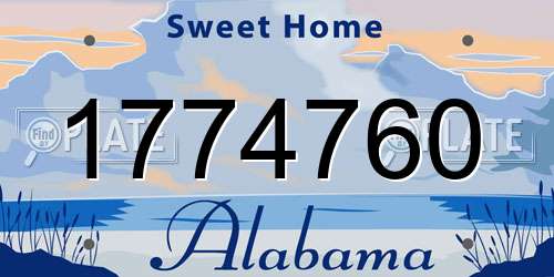 1774760 Alabama License Plate