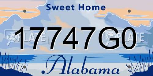 17747G0 Alabama License Plate
