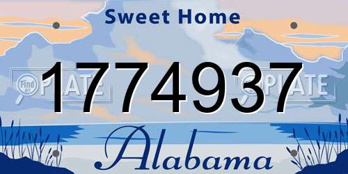 1774937 Alabama License Plate