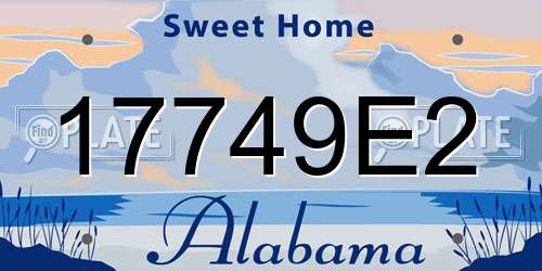 17749E2 Alabama License Plate