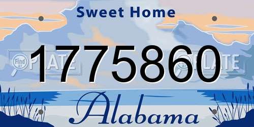 1775860 Alabama License Plate