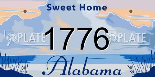 1776 Alabama License Plate